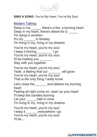 Sing a song: listening exercise