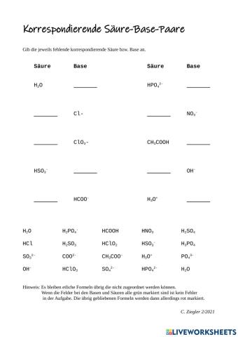 Korrespondierendes Säure-Base-Paar