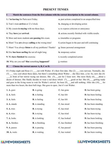 Present tenses simple