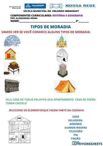 Tipos de moradia