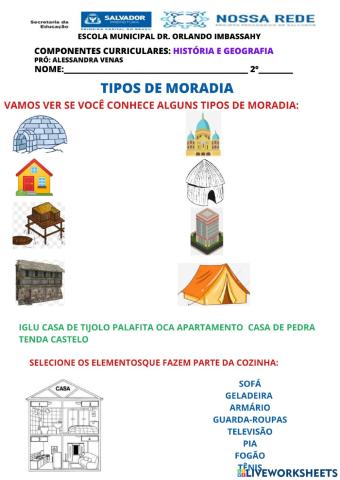 Tipos de moradia