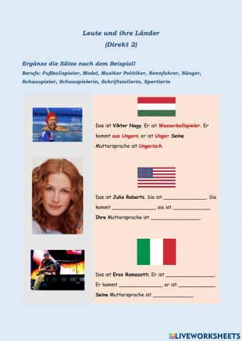 Leute und ihre Länder