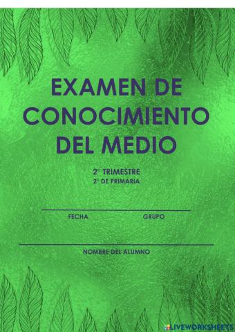 Portada de examen