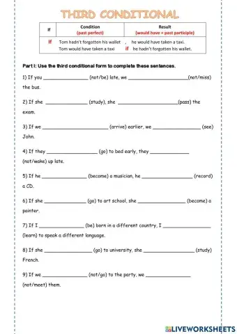 THIRD CONDITIONAL WORKSHEET
