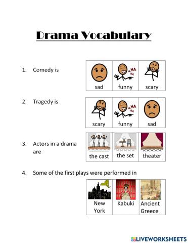 Drama vocabulary
