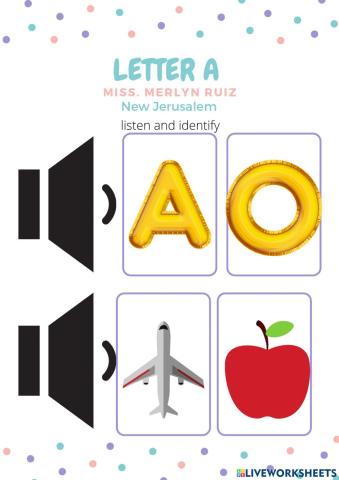 Knowing letter A
