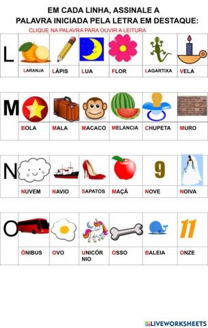 Letra inicial