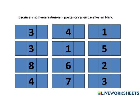 Número anterior i posterior