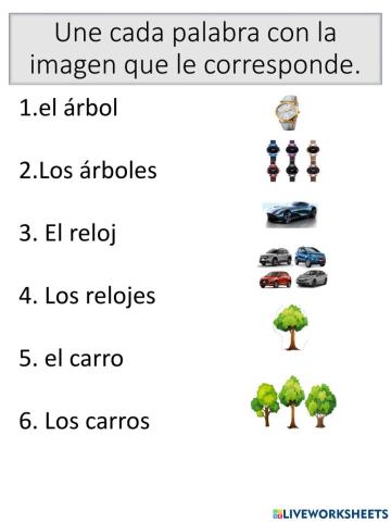 Plurales con s, es y ces