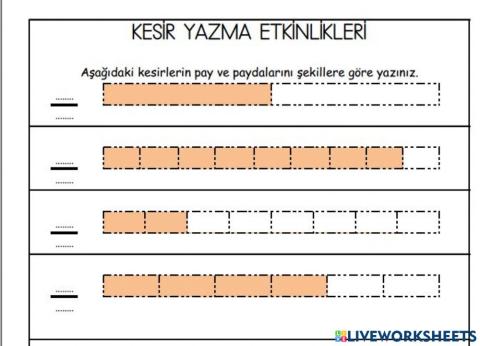 Kesirlerin Gösterimi