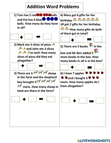 Addition Word Problems