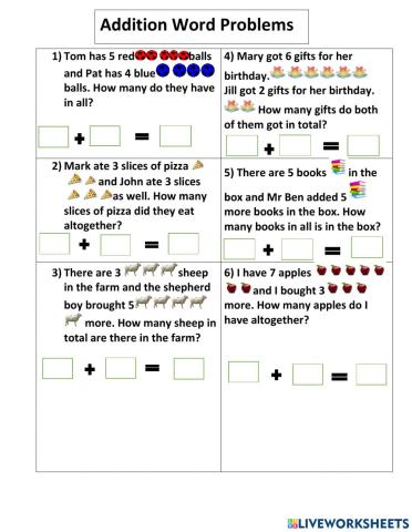 Addition Word Problems
