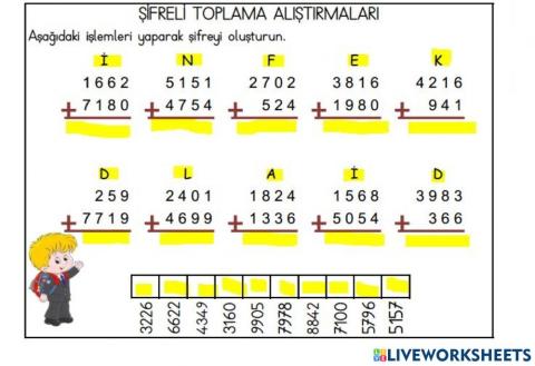 Şifreli Toplama İşlemi 3