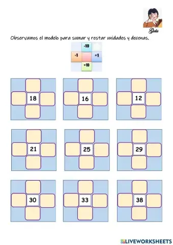 Suma y resta con unidades y decenas