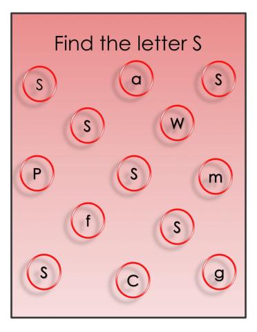 Identifying the letter s