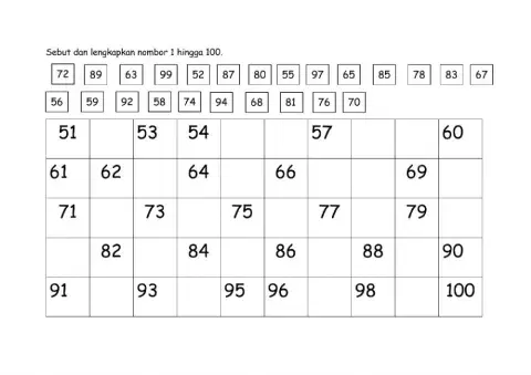 Matematik (nombor hingga 100