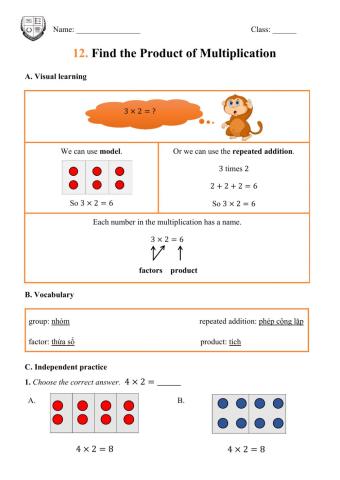 Find the Product of Multiplication