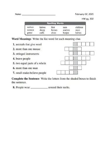 English 3rd HW 02-02