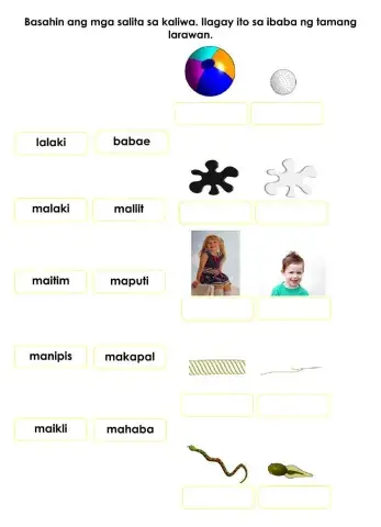 Mga Salitang Magkasalungat B