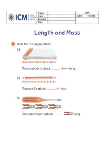 Length and Mass
