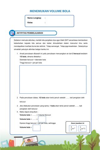 Menemukan Volume Bola