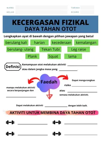 Kecergasan fizikal (daya tahan otot)
