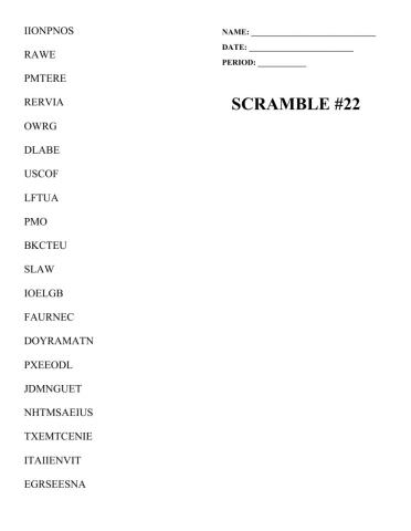 Scramble -22