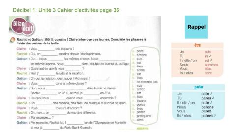 Verbes du premier groupe et le verbe être