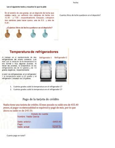 Sitivos y negativosSumas y restas de números decimales po