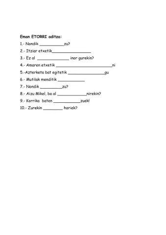Etorri aditza 1