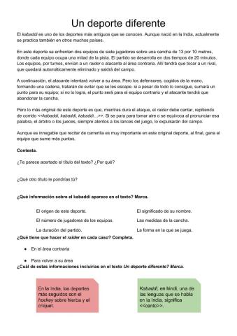 Un deporte diferente