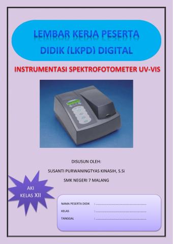 LKPD Instrumentasi Spektrofotometer UV-VIS