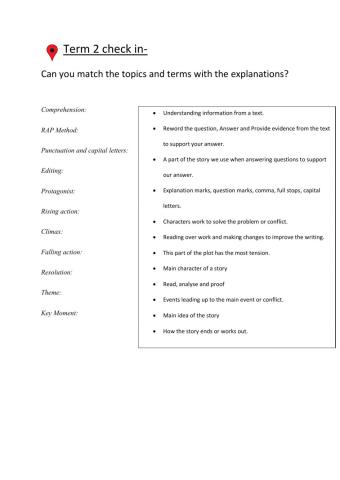 Matching Term 2 Check in