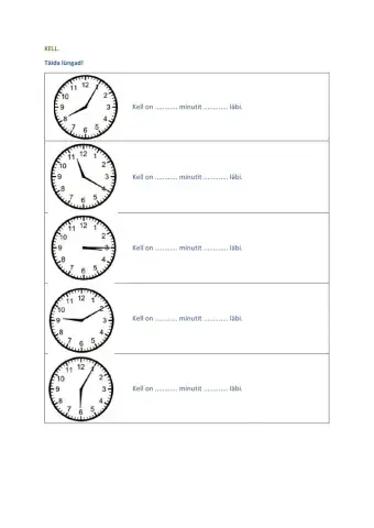 Kell 2.klassile. Väljendid läbi ja pärast