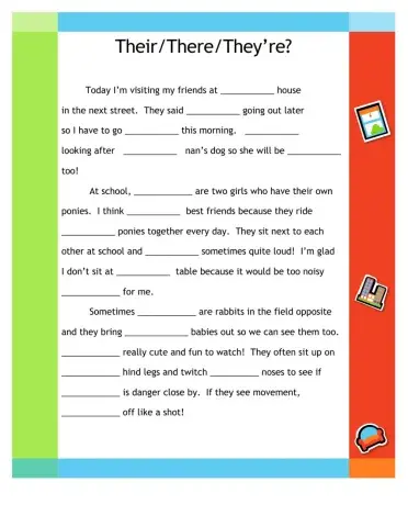 Homophones their, there, they're