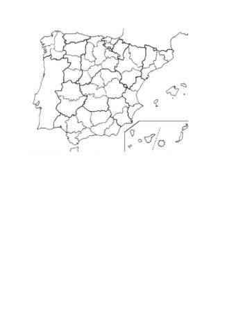 Mapa mudo Provincias de España