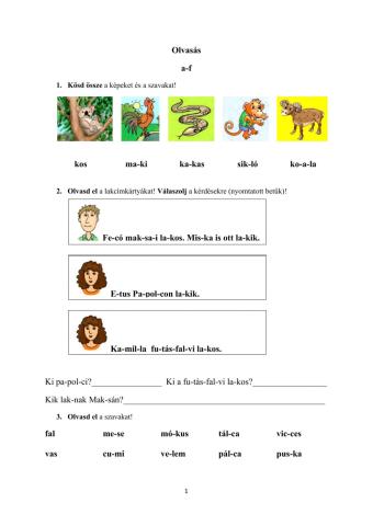 Olvasás a-f