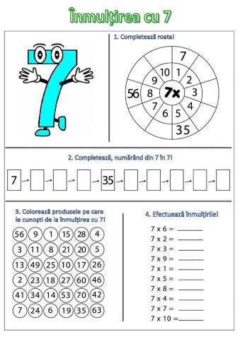 Înmulțirea cu 7