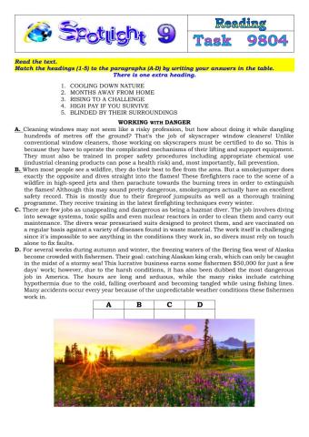 Spotlight 9 Task 9804