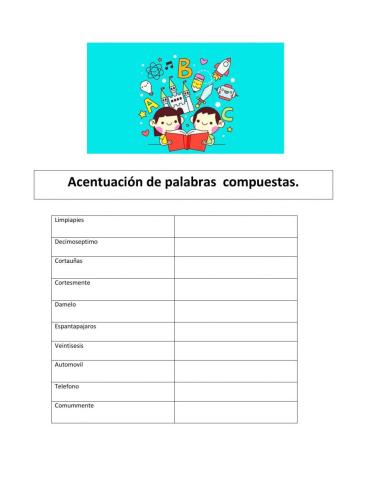 Acentuación de palabras compuestas