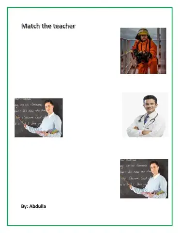 Match the teacher