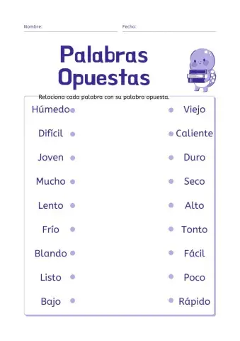 Palabras opuestas
