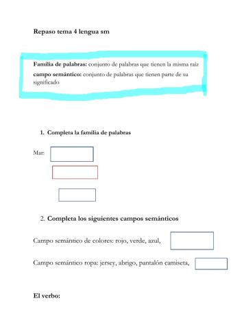 Repaso unidad 4 lengua sm
