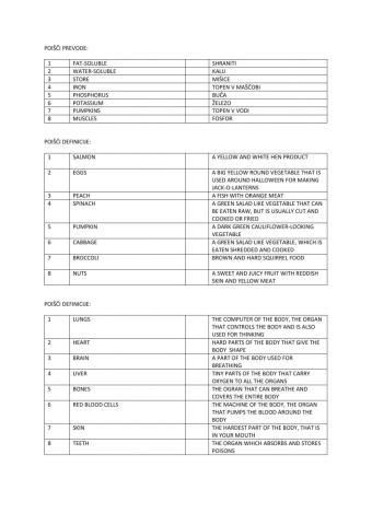 Vitamins and minerals