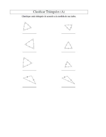 Clasificación de triángulos