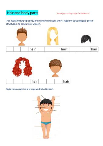 Hair and body parts