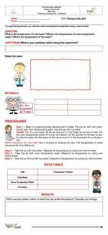 Temperature experiment