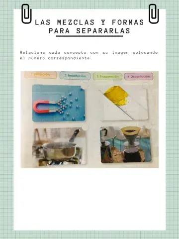 Las mezclas y formas para separarlas