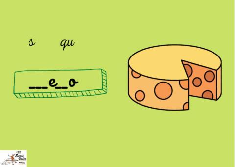 Completa con la letr que falta c qu