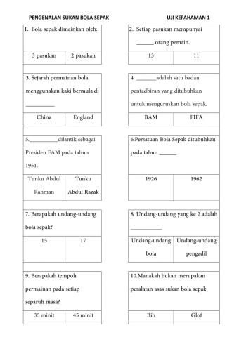 Pengenalan bola sepak